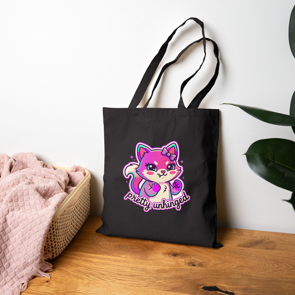 Tote Bag - Pretty & Unhinged Cat