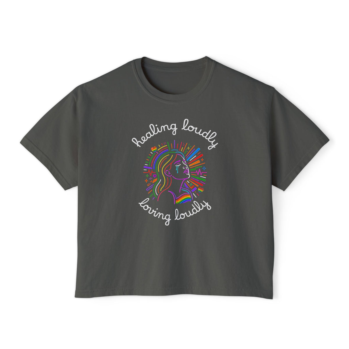 Boxy Tee - Healing Loudly Loving Loudly