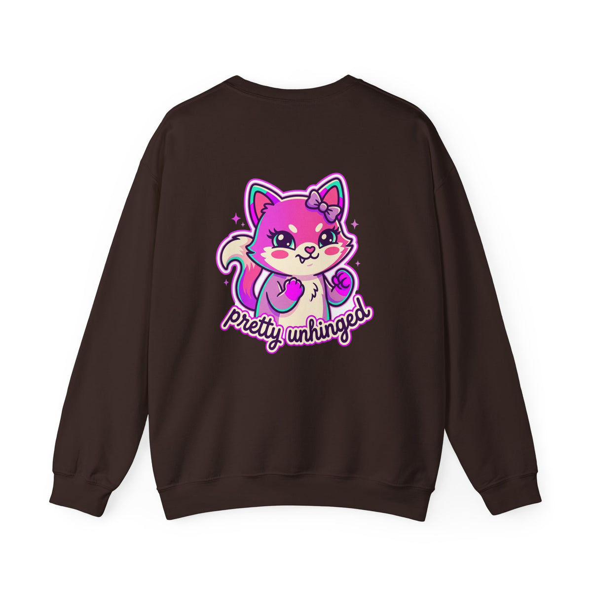 Oversized Crew Neck - Pretty & Unhinged Cat