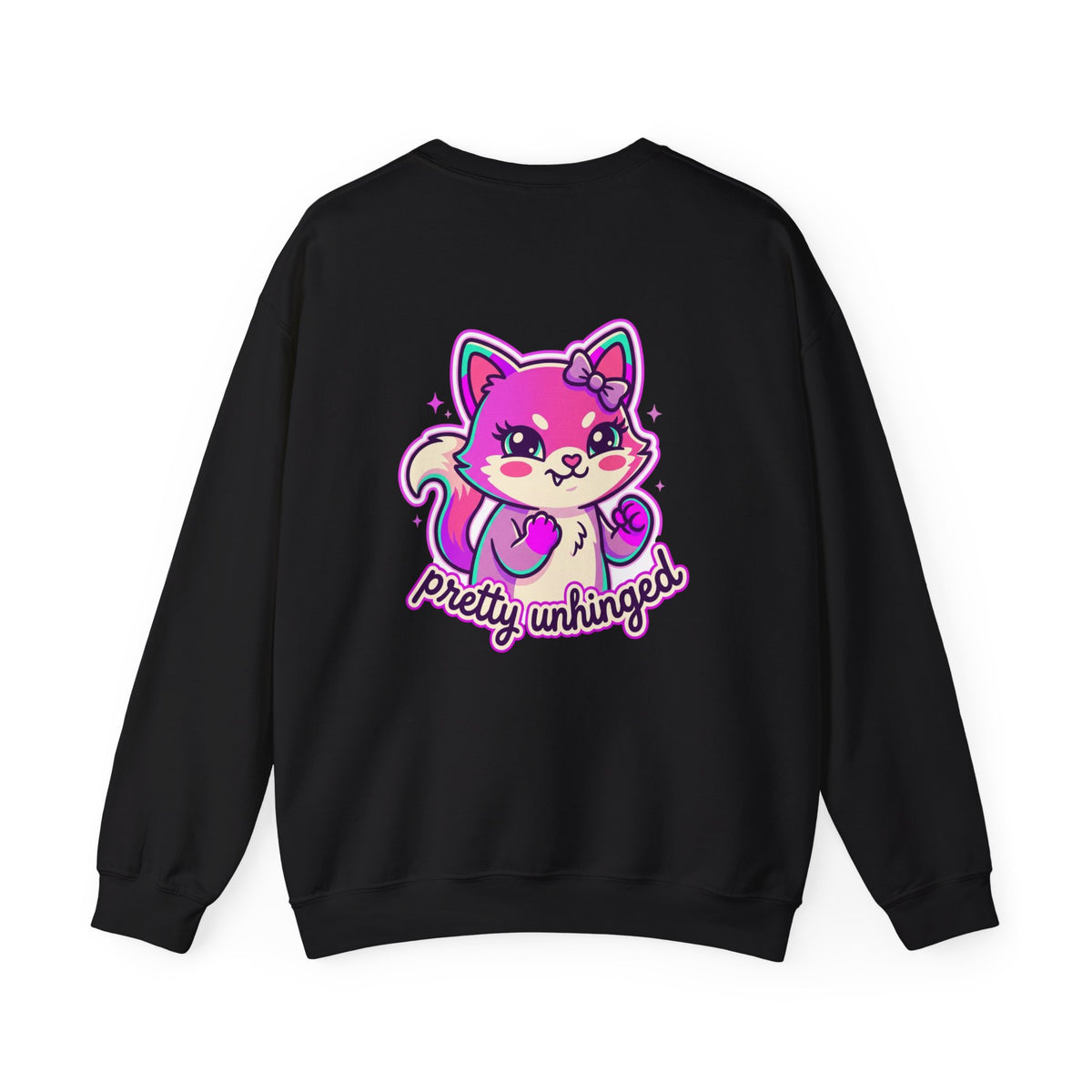 Oversized Crew Neck - Pretty & Unhinged Cat