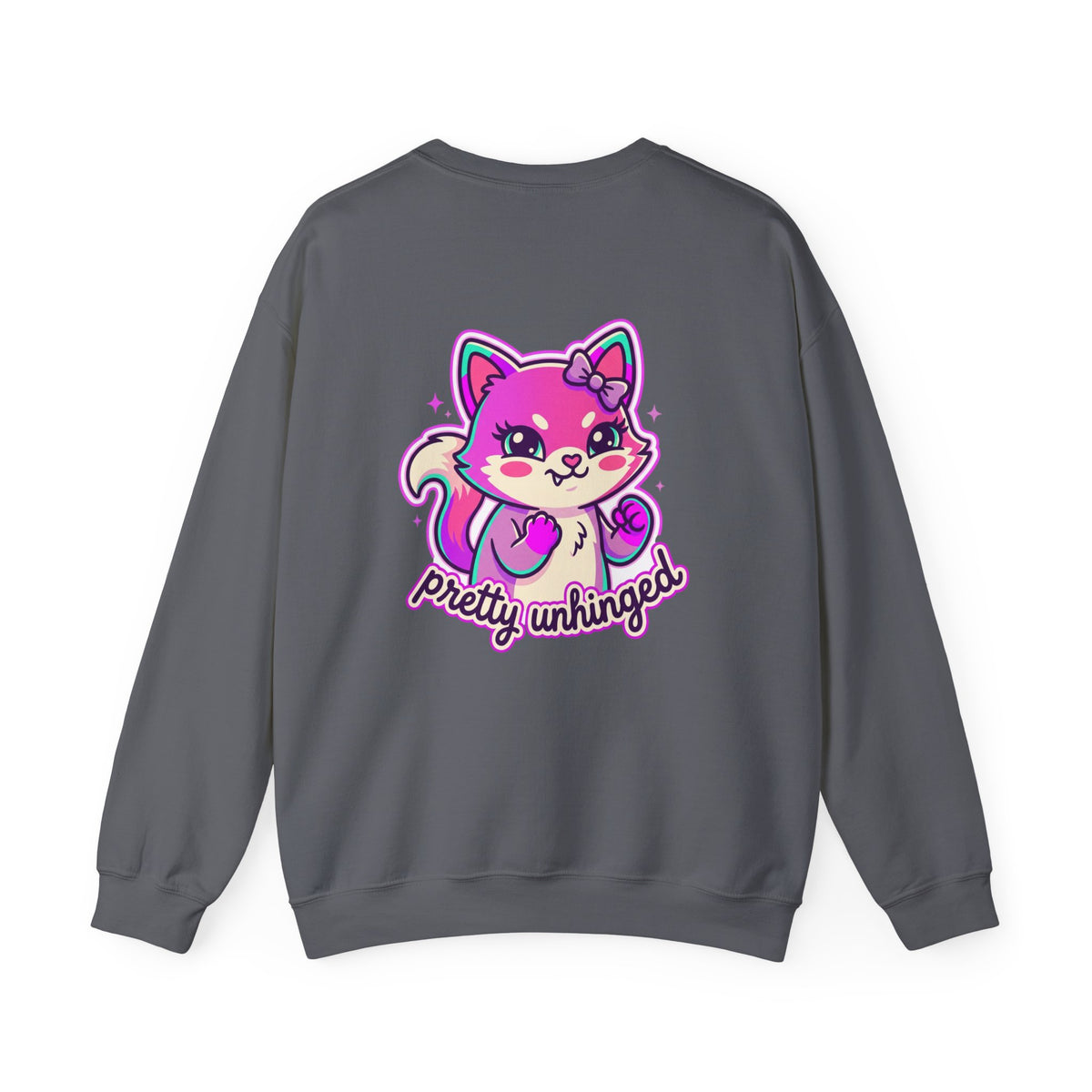 Oversized Crew Neck - Pretty & Unhinged Cat