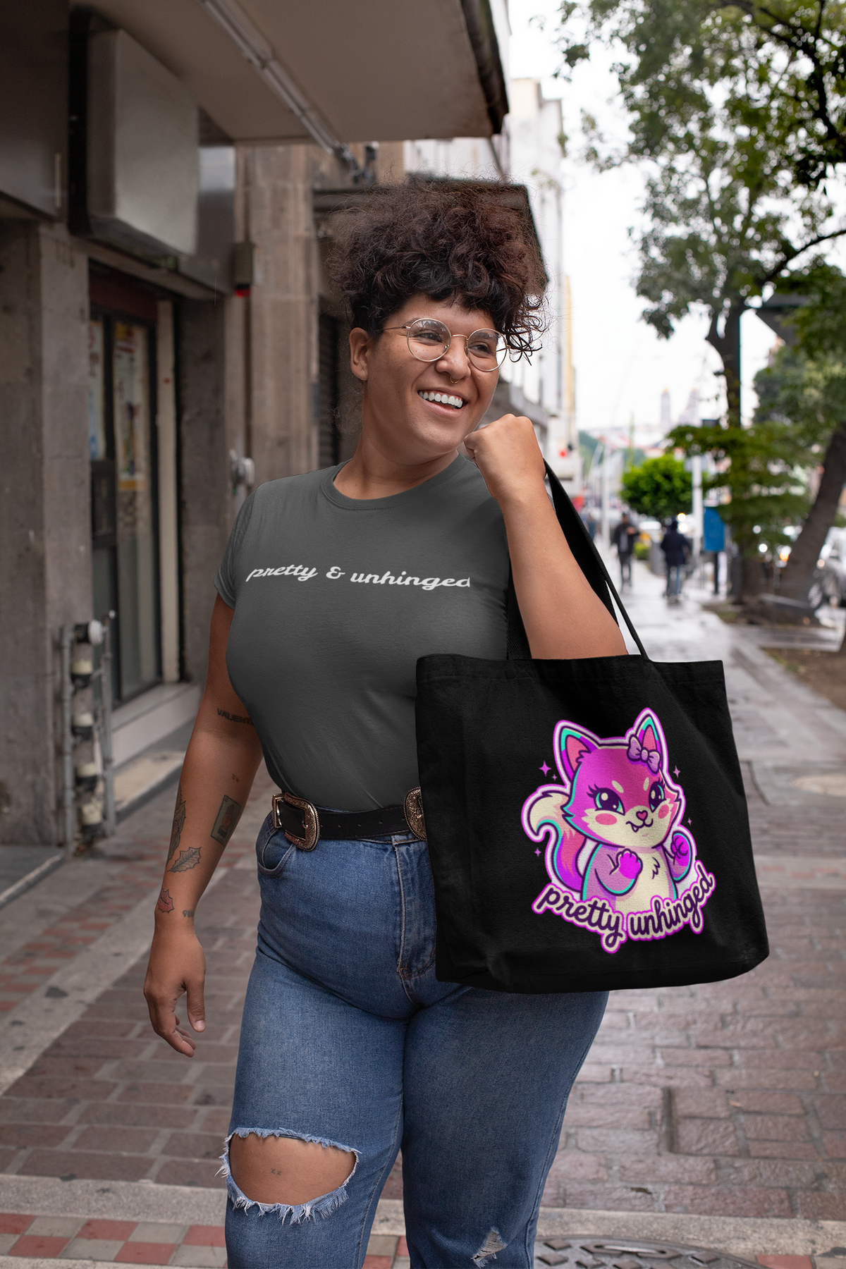 Tote Bag - Pretty & Unhinged Cat