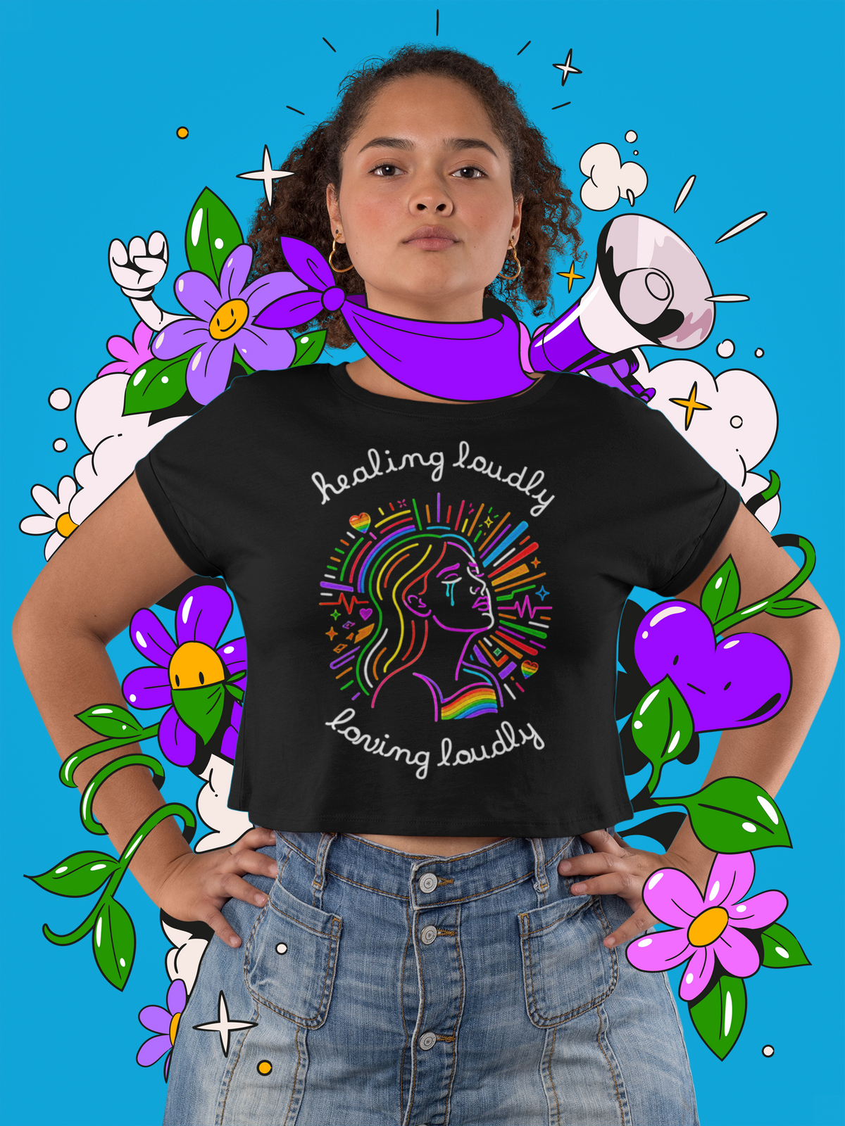 Boxy Tee - Healing Loudly Loving Loudly