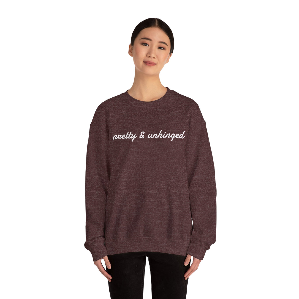 Oversized Crew Neck - Pretty & Unhinged Cat
