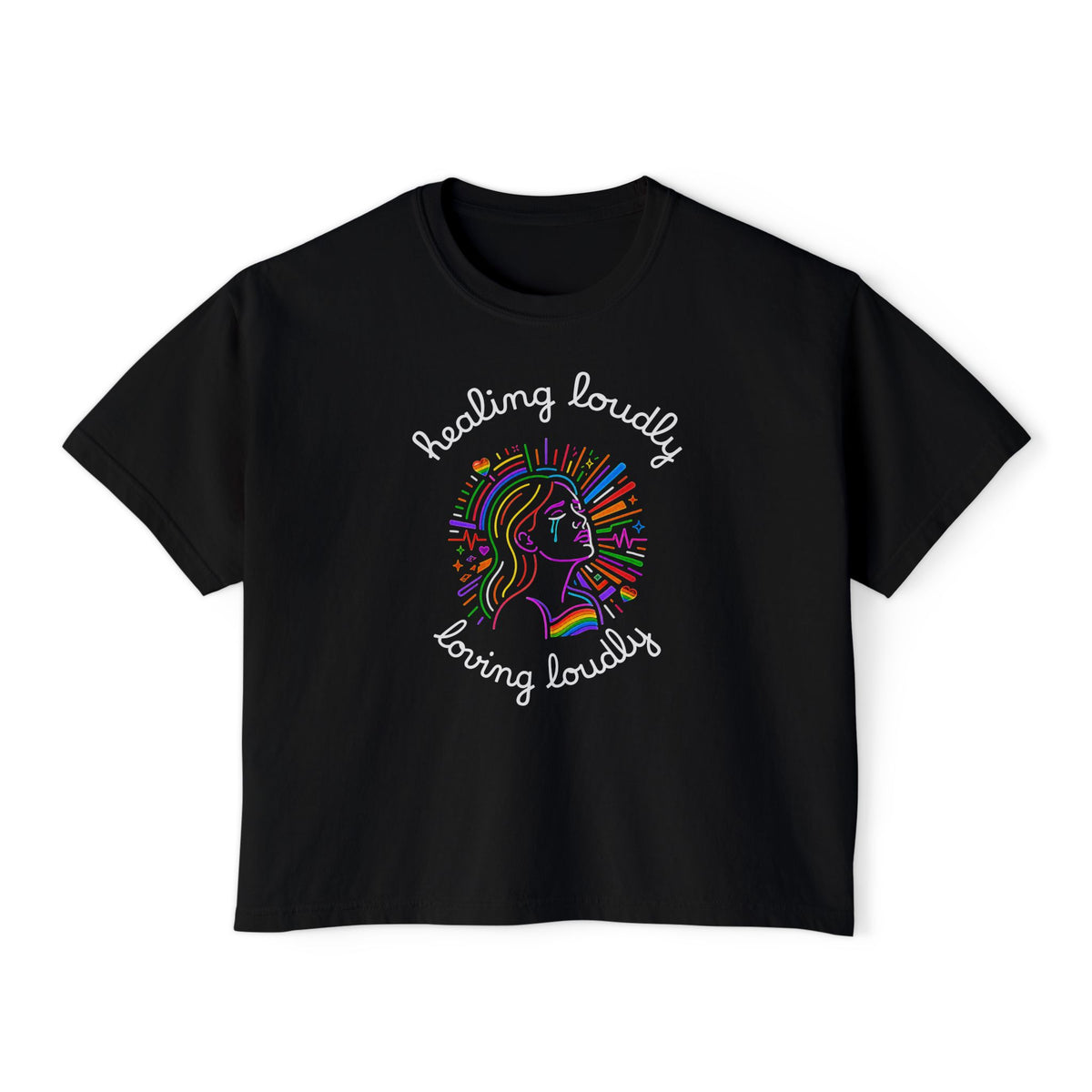 Boxy Tee - Healing Loudly Loving Loudly