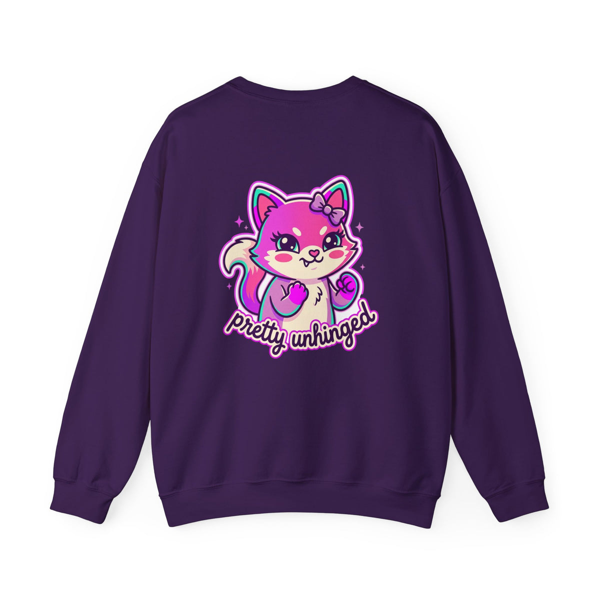 Oversized Crew Neck - Pretty & Unhinged Cat