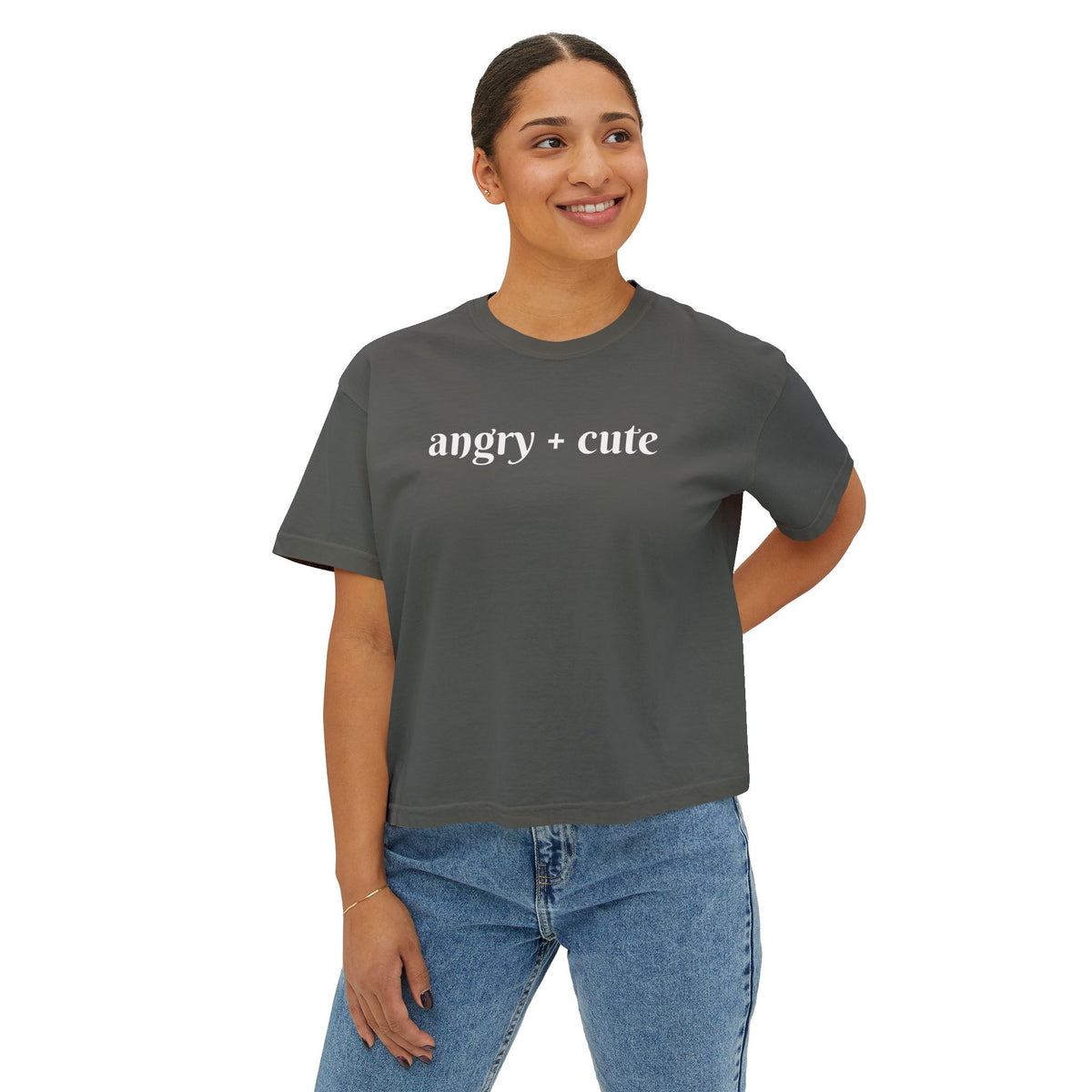 Boxy Tee - Angry + Cute